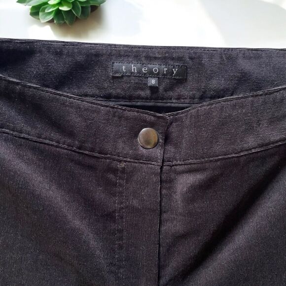 Theory Slim Wale Cotton/Angora Corduroy Kick Flare Pants - Picture 8 of 9